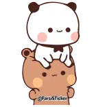 😊 @FarsiSticker urso, panda, fofo, desenho animado telegram sticker