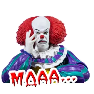 🤦‍♂️ Pennywise IT MAAA... clown, horror, movie, scary, IT telegram sticker