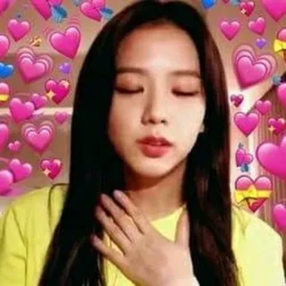 🛎 Jisoo Джису, Blackpink, K-pop, Сердце, Любовь, Корейский айдол, Певица, Милая whatsapp sticker