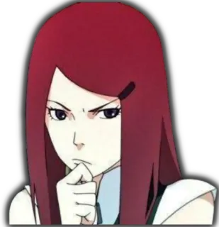 🤔 Kushina Uzumaki Naruto 애니메이션, 만화, 쿠시나, 나루토, 우즈마키, 닌자 telegram sticker