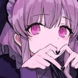 ❤ anime, girl, heart, cute, cartoon, kawaii, illustration whatsapp sticker