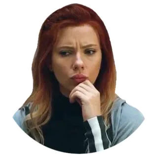 🤔 Black Widow Black Widow, Natasha Romanoff, Marvel, Avenger, superhero telegram sticker