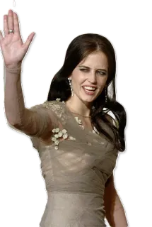 👋 Eva Green actress, woman, celebrity, waving telegram sticker