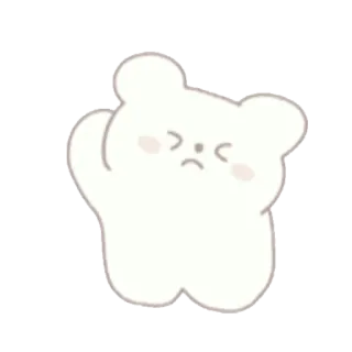 🍦 urso, desenho animado, fofo, dedo do meio, ofensivo telegram sticker