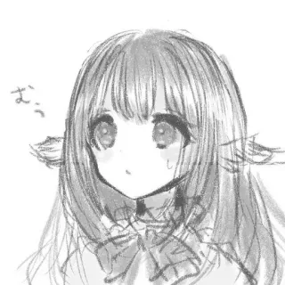 😥 むぅ Anime, Manga, Mädchen, Süß, Illustration telegram sticker