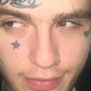 😏 Lil Peep แร็ปเปอร์, รอยสักบนใบหน้า, นักร้อง, Lil Peep telegram sticker