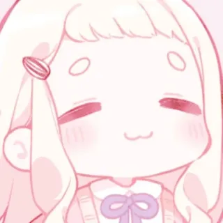 🍓 ragazza anime, carino, chibi, rosa, kawaii, cartone animato, adesivo whatsapp sticker