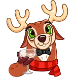 🥂 กวางเรนเดียร์, คริสต์มาส, สัตว์, การ์ตูน, วันหยุด, เทศกาล, น่ารัก telegram sticker