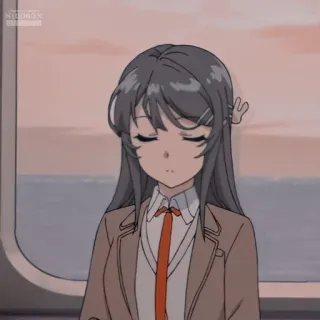 🐰 Mai Sakurajima Rascal Does Not Dream of Bunny Girl Senpai anime, girl, school uniform, sakurajima mai telegram sticker