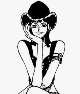 🙂 Nico Robin One Piece Anime, Manga, Pirat, Illustration, Porträt, Nico Robin, One Piece telegram sticker