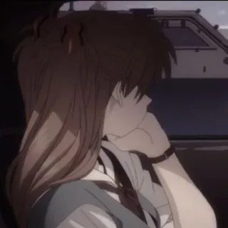 😞 Asuka Langley Soryu Neon Genesis Evangelion anime, chica, eva, evangelion, asukalangley, triste, pensativa telegram sticker