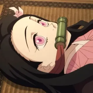 🐈‍⬛️ Nezuko Kamado Demon Slayer anime, Demon Slayer, Nezuko, Nezuko Kamado, fofo, kawaii whatsapp sticker