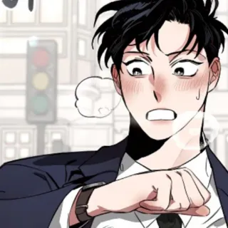 🥀 anime, manga, office, suit, blush telegram sticker