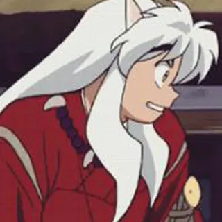 🐶 Inuyasha anime, uszy psa, kreskówka, Inuyasha telegram sticker