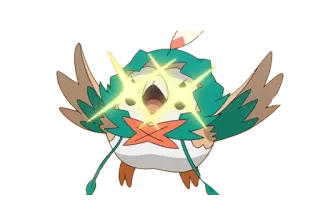 🤩 Dartrix pokemon, dartrix, owl, grass, flying, game telegram sticker