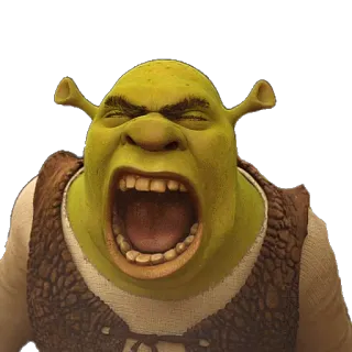 👿 Shrek ogro, verde, bravo, desenho animado, filme, dreamworks whatsapp sticker