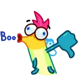 👎 cartoon, funny, colorful, character, digital art, sticker telegram sticker