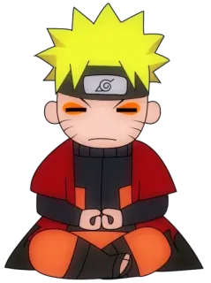 🌀 Naruto anime, manga, character, Naruto, ninja, meditation telegram sticker