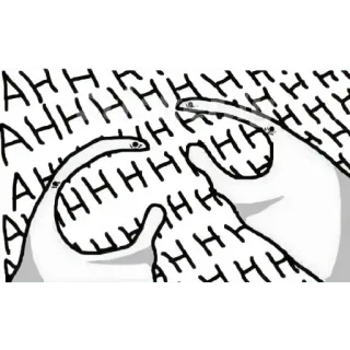 😂 AHHH grito, pânico, ansiedade, exclamação, stress, preocupado, mão whatsapp sticker