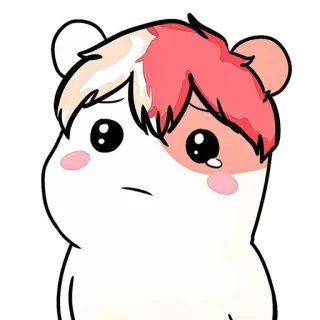 😢 traurig, süß, hamster, anime, emotional, kawaii telegram sticker