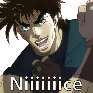 😃 Joseph Joestar JoJo's Bizarre Adventure Niiiiiiice Anime, Manga, JoJo's Bizarre Adventure, Joseph Joestar, leuk telegram sticker