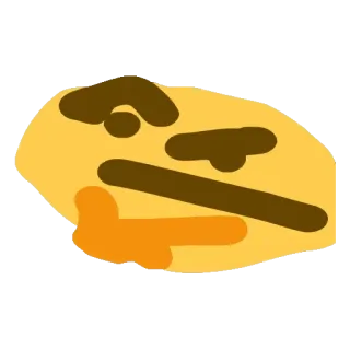 🤔 denken, meme, emoji, grübeln, nachdenklich, ausdruck telegram sticker