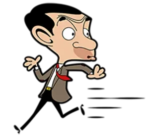 🏃‍♂️ Mr. Bean dessin animé, animé, drôle, comédie, personnage telegram sticker