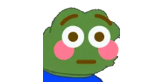😳 rana, pepe, meme, cartone animato, carino, espressione, divertente telegram sticker
