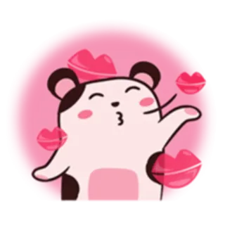💋 hamster, bisou, mignon, animal, amour, affection whatsapp sticker