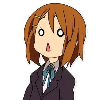 😲 anime, ragazza, sorpresa, cartone animato, carina whatsapp sticker