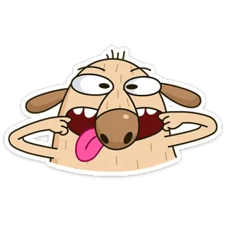 🤪 การ์ตูน, ตลก, สัตว์, สติกเกอร์, สีหน้า, โง่ telegram sticker