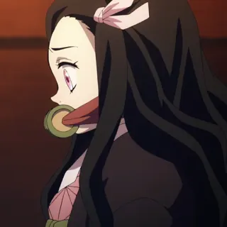 🔥 Nezuko Kamado Demon Slayer nezuko, demon slayer, anime, manga, personnage, animation japonaise telegram sticker