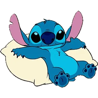 ☁️ Stitch Lilo & Stitch Hoạt hình, Người ngoài hành tinh, Dễ thương, Xanh lam, Thư giãn telegram sticker