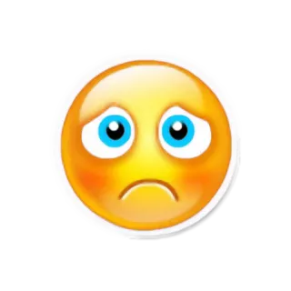 😔 Emoji, Triste, Chorando, Emoção, Sentimento telegram sticker
