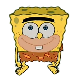 ☺️ Spongebob spongebob, cartoon, figur, höhlenmensch, lustig, sticker whatsapp sticker
