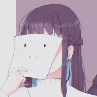 💖 Animé, Fille, Masque, Dessin animé, Mignon telegram sticker