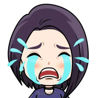 😭 @mayddroid crying, sad, emotion, cartoon, tears telegram sticker