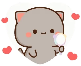 😀 gato, sticker, corazón, amor, lindo telegram sticker
