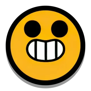 😁 이모지, 미소, 이빨, 노란색, 얼굴 telegram sticker