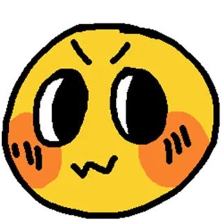 🥴 Emoji, Wütend, Cartoon, Gesicht, Meme whatsapp sticker