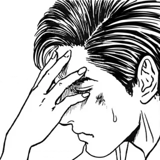 😪 anime, triste, facepalm, frustración, estrés, estrés whatsapp sticker