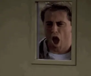 😱 Joey Tribbiani Friends Друзья, Джоуи, Мэтт ЛеБланк, Сериал, Мем whatsapp sticker