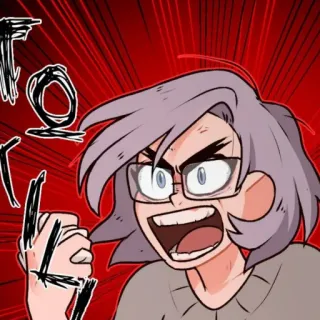 ☁️ LOL arrabbiato, fumetto, cartone animato, rabbia, eccitato telegram sticker
