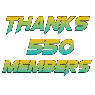 🙏 THANKS 550 MEMBERS thank you, celebration, community, milestone, members whatsapp sticker
