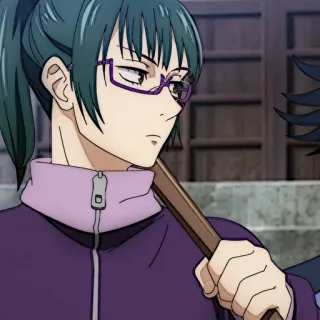 💫 Maki Zenin Jujutsu Kaisen anime, character, weapon, anime girl telegram sticker