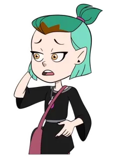😟 Amity Blight The Owl House hoạt hình, phù thủy, anime, nhân vật, phép thuật telegram sticker