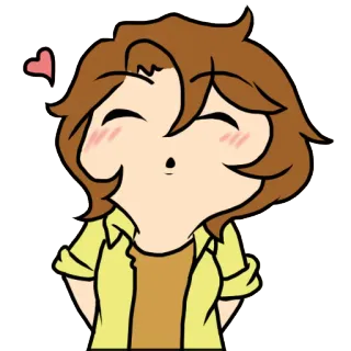 😚 만화, 귀여운, 귀엽다, 키스, 하트 telegram sticker