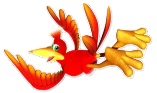 😃 Kazooie Banjo-Kazooie Videospiel, Vogel, Cartoon, Figur telegram sticker