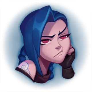 😒 Jinx Arcane jinx, arcane, league of legends, personaggio, espressione, infastidito, sticker telegram sticker