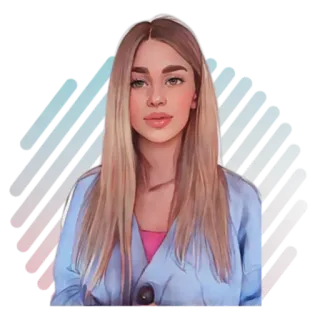 🙋‍♀️ женщина, девушка, портрет, блондинка, красота, женский telegram sticker